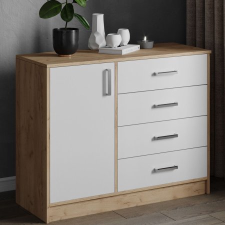 Комод Катрин 6 (Крафт золотой/Белый)