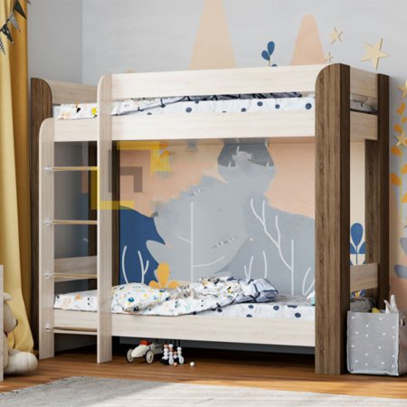 Кровать детская КД-2.4 2-х ярусная 80х200 (Венге/Дуб молочный)