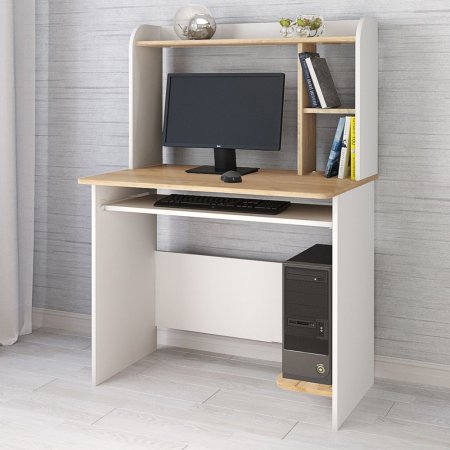 Компьютерный стол Грета 2 (Крафт золотой/Белый)