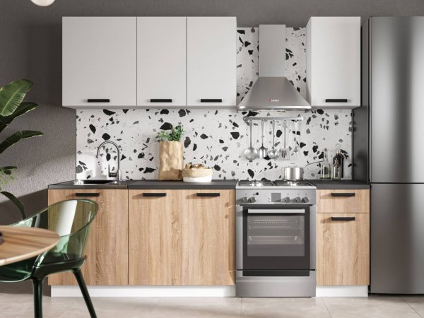 Кухня Ника Нео 1,8м (Белый/Сонома)