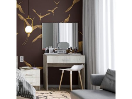 Гармония Стол трельяжный СТ 601 (Крафт белый / крафт серый)