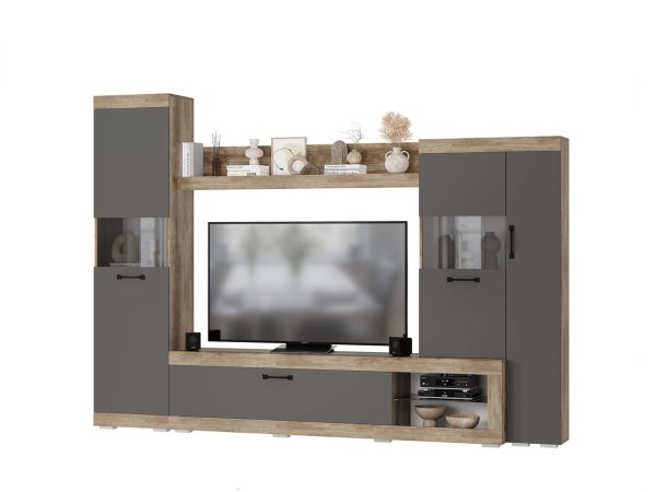 Гостиная Тесла ГС-01 (дуб каньон/графит)