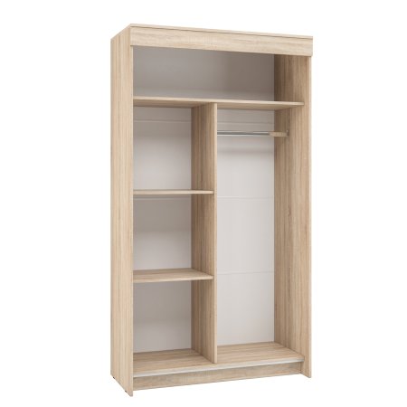 Шкаф-купе Бассо 1,0 м БЕЗ зеркал (Крафт серый/бетонный камень)