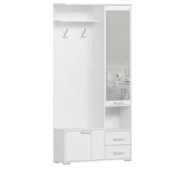 Домино А Шкаф с зеркалом (Белый)