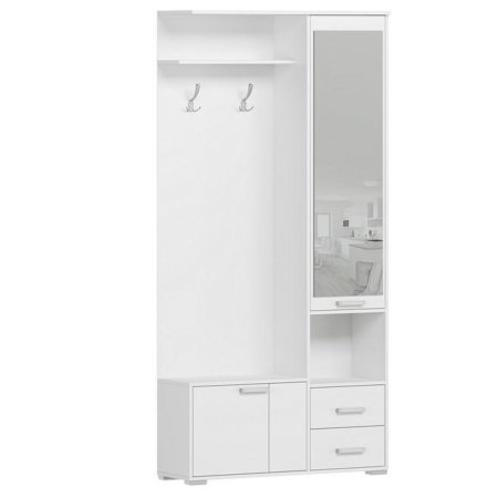 Домино А Шкаф с зеркалом (Белый)