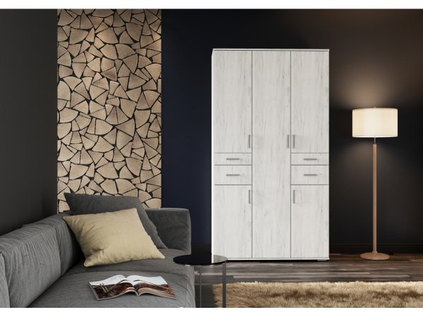 Шкаф Нельсон ШК 02 (Дуб крафт белый)