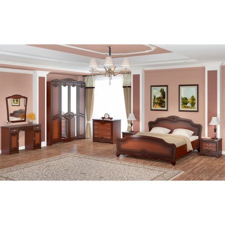 Лотос (ЛАК) стол туалетный (макияжный) (Орех Экко/Орех темный с тонировкой)