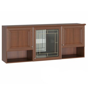 Яна ЯН-63 Антресоль витраж (без зеркала и подсветки) (орех пегас)