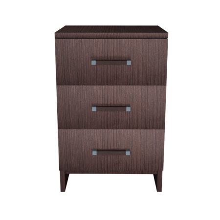 Тумба прикроватная №3 (3 ящика) (новые нап) (Венге)