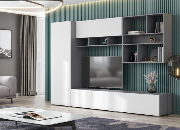 Айвори-2 Тумба под ТВ ЦРК.АВР.02 (Графит/белый)