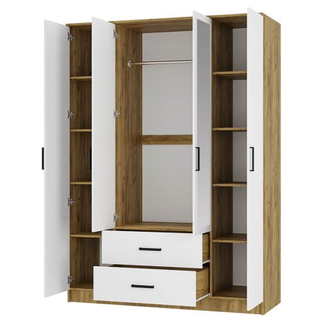 Четырехстворчатые распашные шкафы